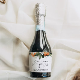 CALLIOPE Clementine Oranje Pop als ze Pop Sparkling Wijnetiket