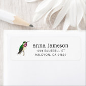 Calliope Hummingbird Address Label (Insitu)