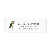 Calliope Hummingbird Address Label (Voorkant)