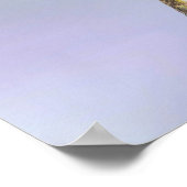 Calliope Hummingbird Flying in Paars & Roze Poster (Hoek)