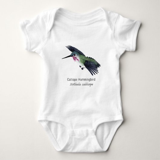 Calliope Hummingbird met naam Romper (Voorkant)