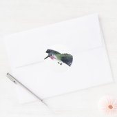 Calliope Hummingbird Ronde Sticker (Envelop)