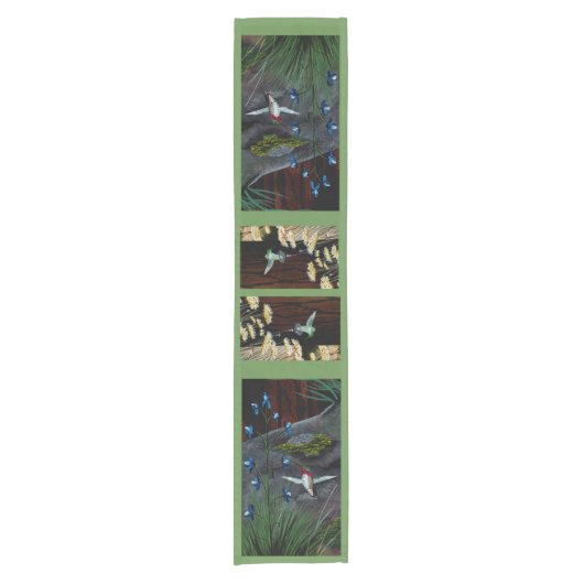 Calliope Hummingbird Table Runner Korte Tafelloper (Voorkant)