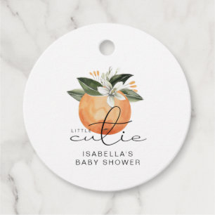 CALLIOPE Little Cutie Clementine Baby shower Bedankjes Labels