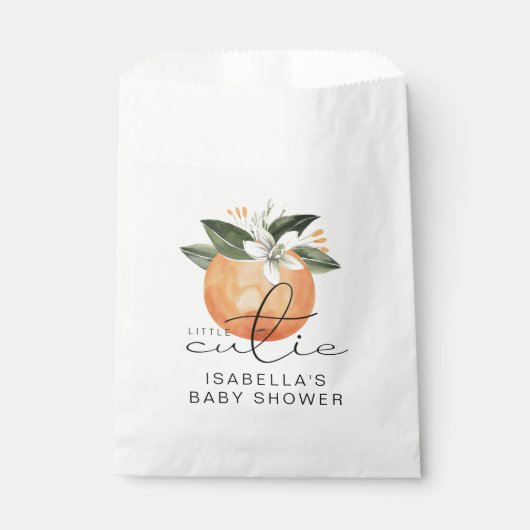 CALLIOPE Little Cutie Clementine Baby shower Bedankzakje (Voorkant)