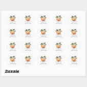 CALLIOPE Little Cutie Clementine Baby shower Ronde Sticker (Vel)