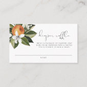 CALLIOPE Little Cutie Clementine Diaper Raffle Plaatskaartje (Voorkant)