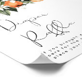 CALLIOPE Little Cutie Oranje Diaper Raffle Sign Poster (Hoek)