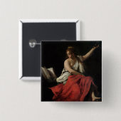 Calliope, Muse of Epic Poetry Vierkante Button 5,1 Cm (Voorkant /achterkant)