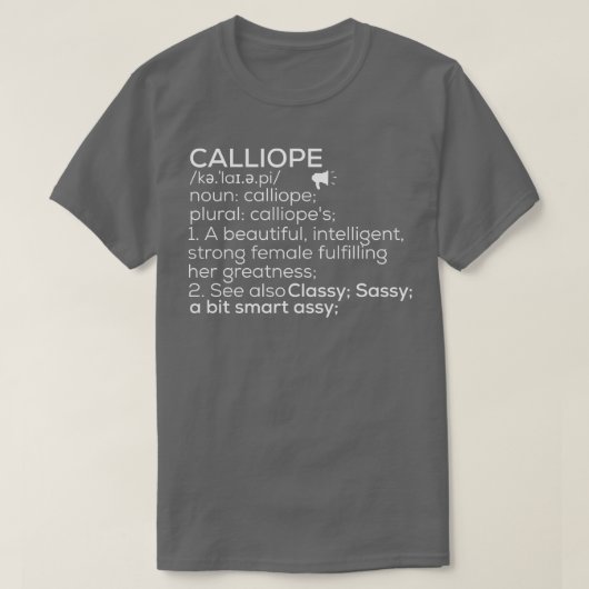Calliope Naam Calliope Definitie Calliope Vrouw T-shirt (Design voorkant)