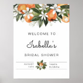 Calliope - Tropisch Oranje Botanisch Bruidsfeest Poster (Voorkant)