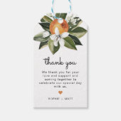 Calliope - Waterverf Oranje bloesems Cadeaulabel (Voorkant)