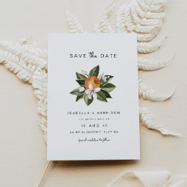 Calliope - Waterverf Oranje bloesems Opslagdatum Kaart