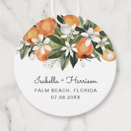 Calliope - Waterverf Oranje Blossom Citrus Bedankjes Labels