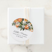 Calliope - Waterverf Oranje Blossom Citrus Bedankjes Labels (In situ)