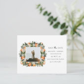 CALLIOPE Waterverf Sinaasappel Foto Opslaan Datum Kaart (Staand voorkant)