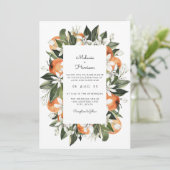 CALLIOPE Waterverf Tropisch Oranje bloesem Kaart (Staand voorkant)