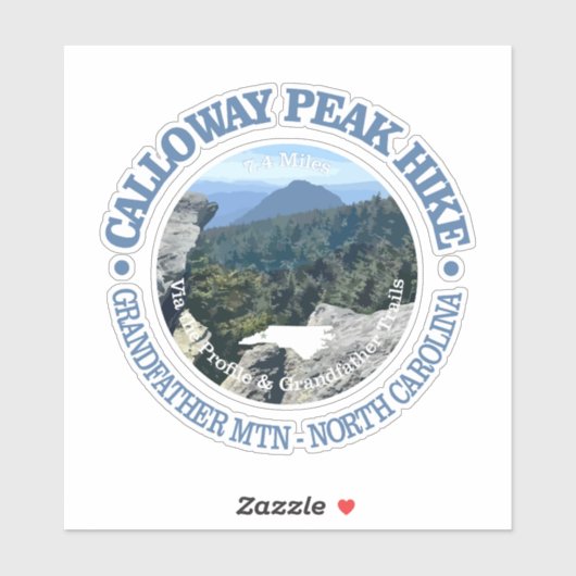 Calloway Peak (rood) Sticker (Vel)