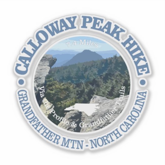 Calloway Peak (rood) Sticker (Voorkant)