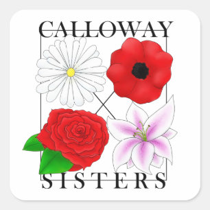 Calloway Zusters Vierkante Sticker