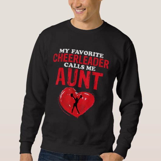 Calls Me Aunt Cheer Mom Women Cheerleading Trui (Voorkant)