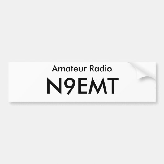 Callsign Bumpersticker (Voorkant)