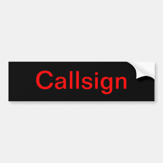 Callsign Bumpersticker