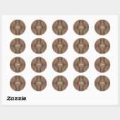 CALLUM ~ tinten bruin fractal ~ Ronde Sticker (Vel)