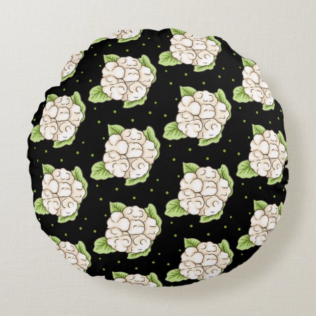 Cally Flowers Rond Kussen (Voorkant)