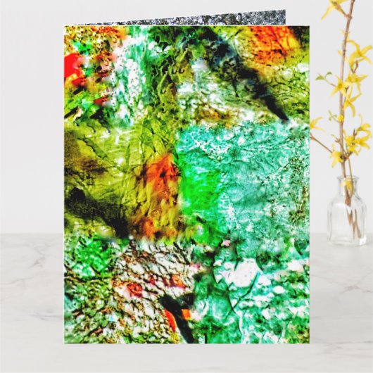 Calm abstract Folded Greeting Card,Smooth yellow  Kaart (Gele Bloem)