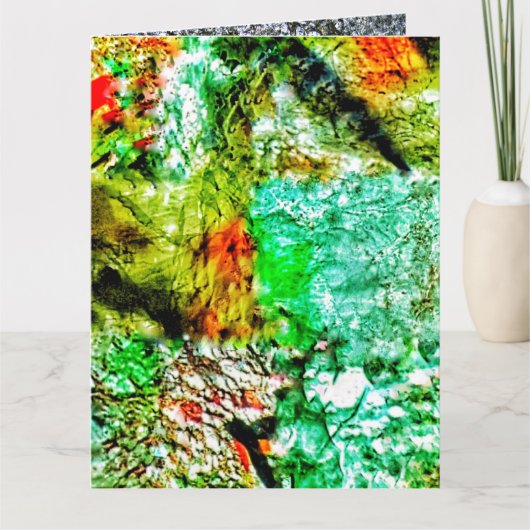 Calm abstract Folded Greeting Card,Smooth yellow  Kaart (Voorkant)