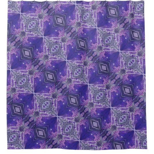 Calm Acrylic Pour Inspired Shower Curtain Douchegordijn (Voorkant)