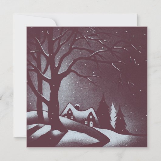 Calm and Bright | Flat Holiday Card Feestdagenkaart (Voorkant)