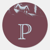 Calm and Bright | Monogram Holiday Sticker (Voorkant)