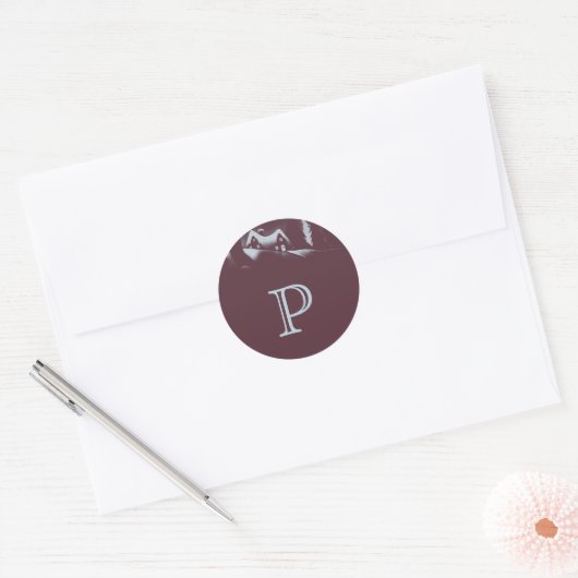 Calm and Bright | Monogram Holiday Sticker (Envelop)