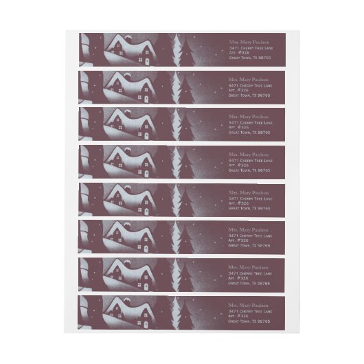 Calm and Bright | Wraparound Return Address Label (Vel)