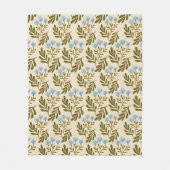  Calm and Natural: Blue Flower Seamless Pattern Fleece Deken (Voorkant)