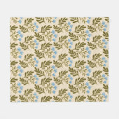  Calm and Natural: Blue Flower Seamless Pattern Fleece Deken (Voorkant (Horizontaal))