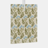  Calm and Natural: Blue Flower Seamless Pattern Glas Ornament (Voorkant Rechts)