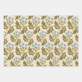  Calm and Natural: Blue Flower Seamless Pattern Inpakpapier Vel (Voorkant 3)
