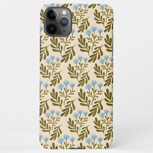  Calm and Natural: Blue Flower Seamless Pattern iPhone Hoesje (Achterkant)