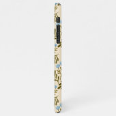  Calm and Natural: Blue Flower Seamless Pattern iPhone Hoesje (Linkerkant)