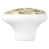  Calm and Natural: Blue Flower Seamless Pattern Keramische Knop (Zijkant)