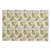  Calm and Natural: Blue Flower Seamless Pattern Kussensloop (Achterkant-Links)