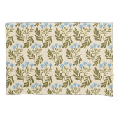  Calm and Natural: Blue Flower Seamless Pattern Kussensloop (Voorkant-Links)