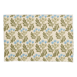  Calm and Natural: Blue Flower Seamless Pattern Kussensloop