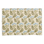  Calm and Natural: Blue Flower Seamless Pattern Kussensloop (Voorkant-Rechts)