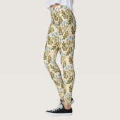  Calm and Natural: Blue Flower Seamless Pattern Leggings (Links)