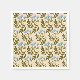  Calm and Natural: Blue Flower Seamless Pattern Servet