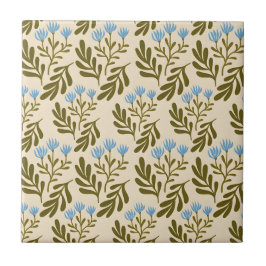  Calm and Natural: Blue Flower Seamless Pattern Tegeltje